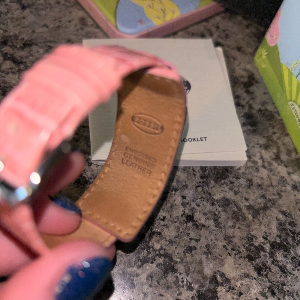 Fossil Pink Watch with Rectangular Face - Picture 7 of 9